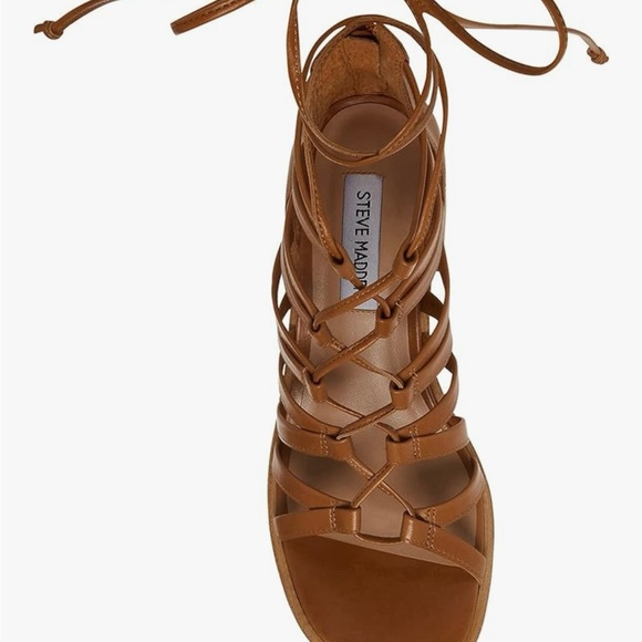 Steve Madden Womens Cherri 30 Leather Strappy Gladiator Sandals - Picture 5 of 10